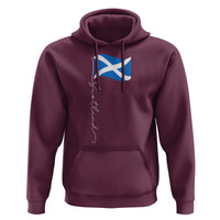 Scotland Saltire Waving Flag Hoodie Minimalist Scottish Heritage Pride