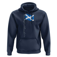 Scotland Saltire Waving Flag Hoodie Minimalist Scottish Heritage Pride