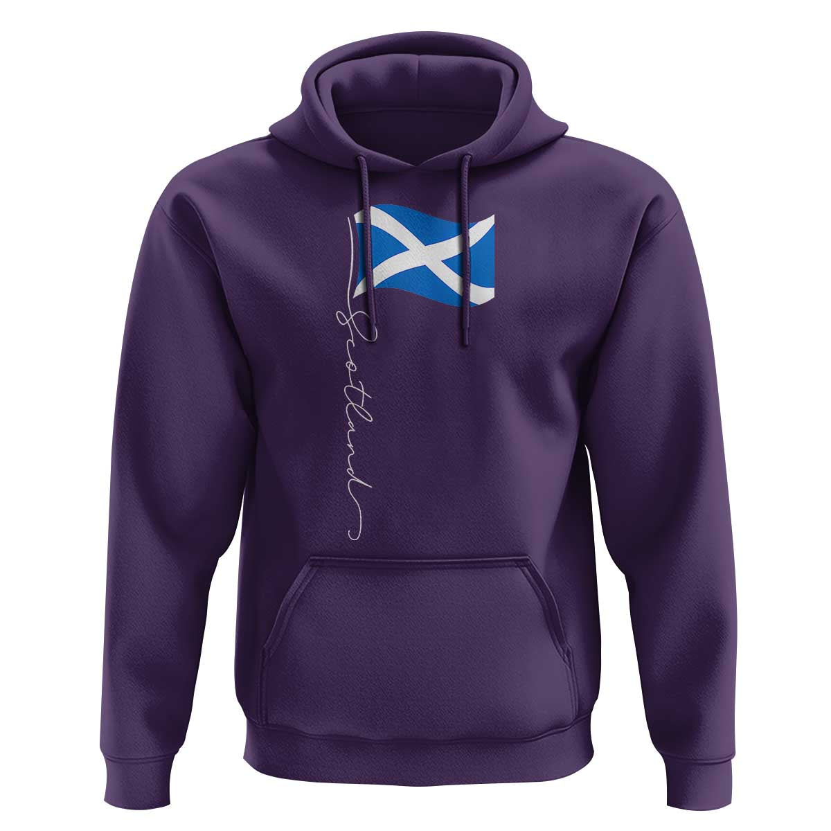 Scotland Saltire Waving Flag Hoodie Minimalist Scottish Heritage Pride