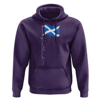 Scotland Saltire Waving Flag Hoodie Minimalist Scottish Heritage Pride