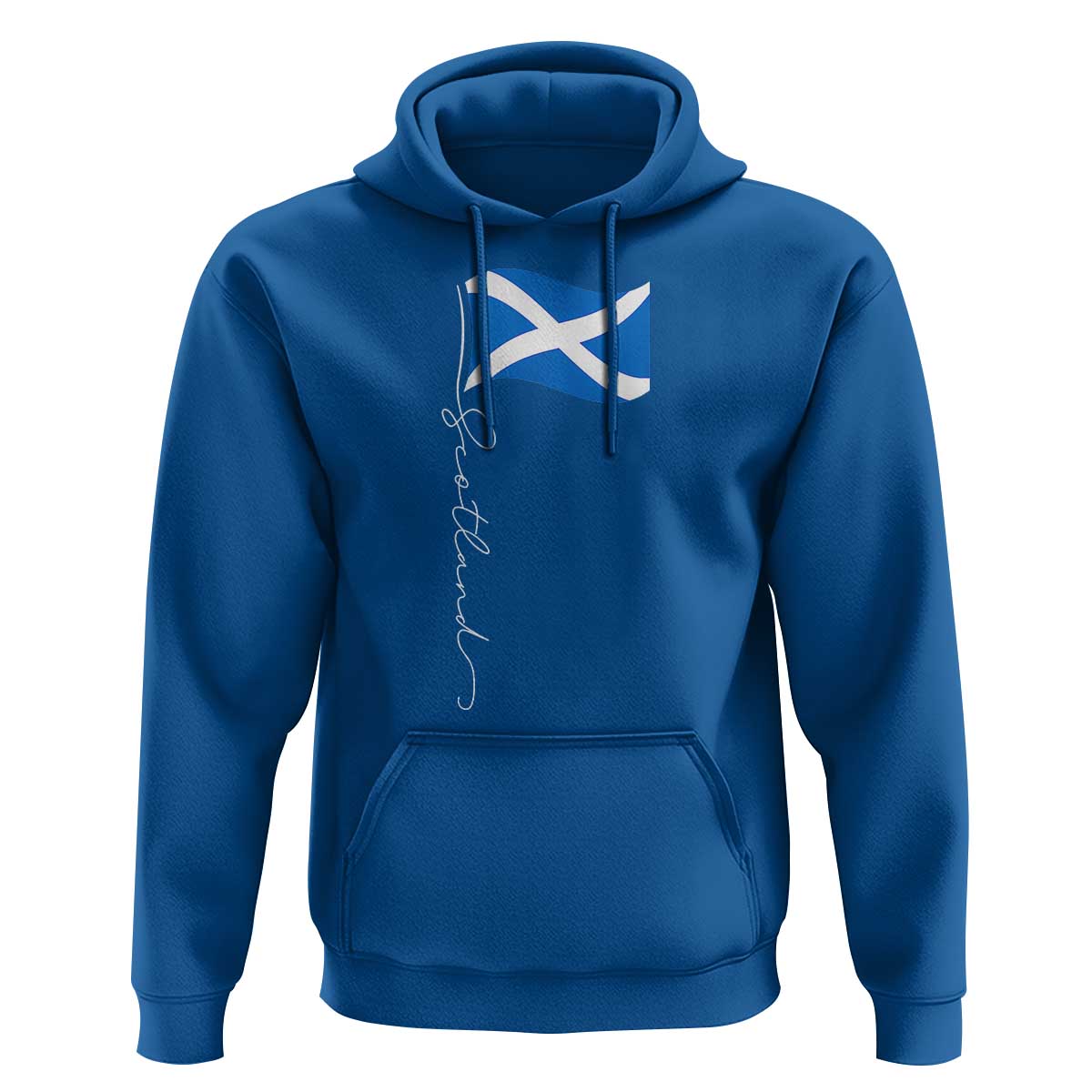 Scotland Saltire Waving Flag Hoodie Minimalist Scottish Heritage Pride