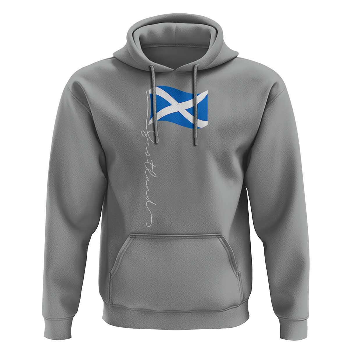 Scotland Saltire Waving Flag Hoodie Minimalist Scottish Heritage Pride