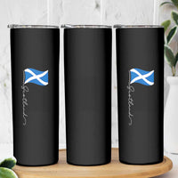 Scotland Saltire Waving Flag Skinny Tumbler Minimalist Scottish Heritage Pride