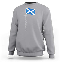 Scotland Saltire Waving Flag Sweatshirt Minimalist Scottish Heritage Pride