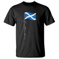 Scotland Saltire Waving Flag T Shirt Minimalist Scottish Heritage Pride
