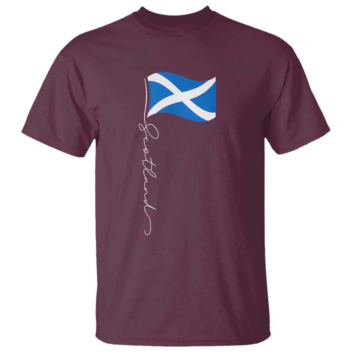 Scotland Saltire Waving Flag T Shirt Minimalist Scottish Heritage Pride