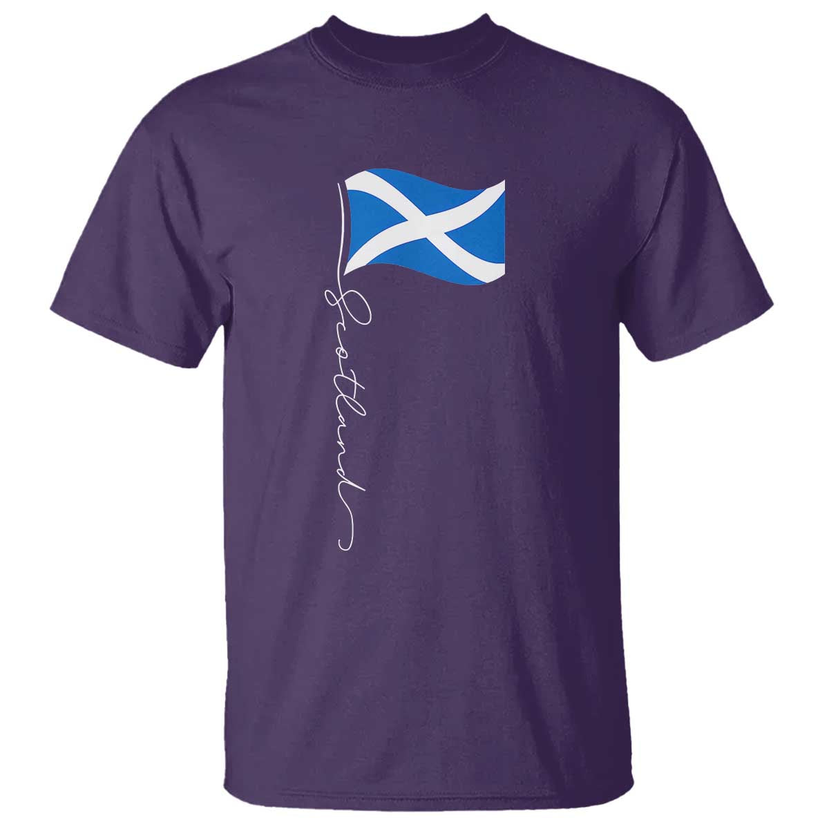 Scotland Saltire Waving Flag T Shirt Minimalist Scottish Heritage Pride