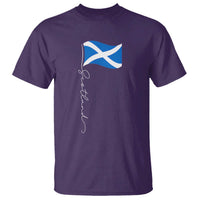 Scotland Saltire Waving Flag T Shirt Minimalist Scottish Heritage Pride