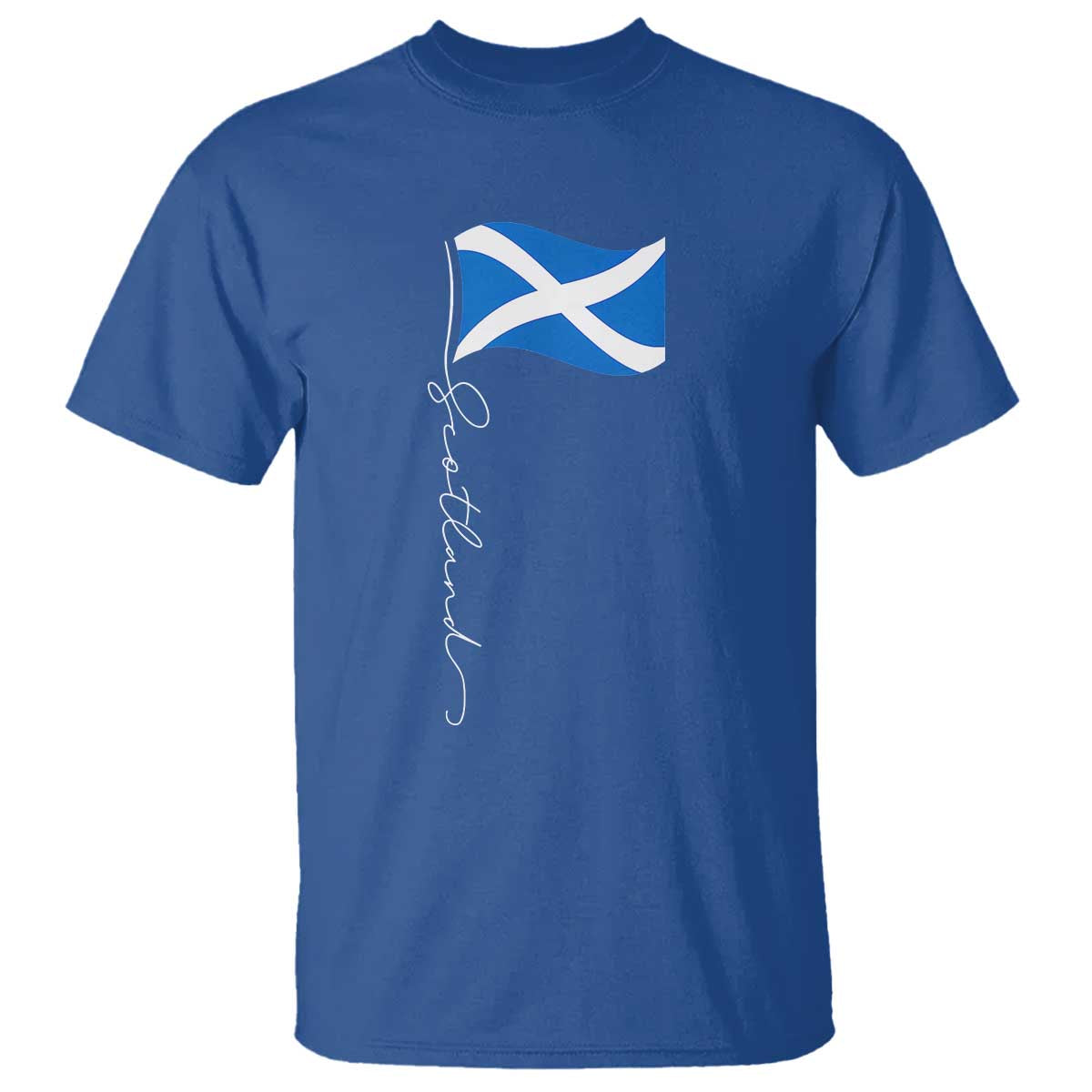 Scotland Saltire Waving Flag T Shirt Minimalist Scottish Heritage Pride