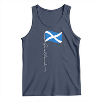 Scotland Saltire Waving Flag Tank Top Minimalist Scottish Heritage Pride