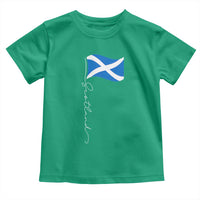 Scotland Saltire Waving Flag Toddler T Shirt Minimalist Scottish Heritage Pride