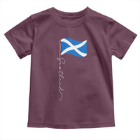 Scotland Saltire Waving Flag Toddler T Shirt Minimalist Scottish Heritage Pride