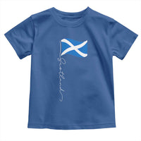 Scotland Saltire Waving Flag Toddler T Shirt Minimalist Scottish Heritage Pride