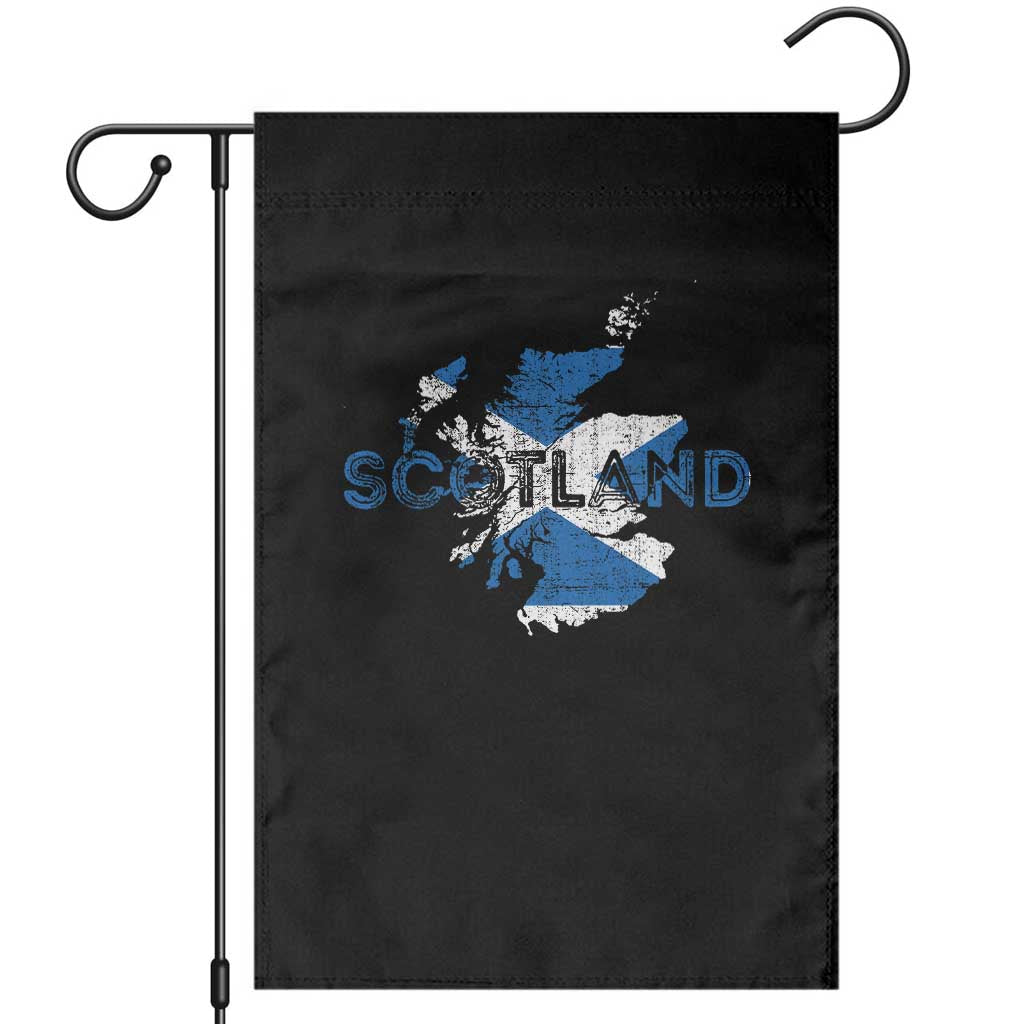 Scotland Map Saltire Flag Scottish Heritage Garden Flag Vintage Country Pride