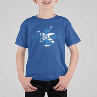 Scotland Map Saltire Flag Scottish Heritage T Shirt For Kid Vintage Country Pride
