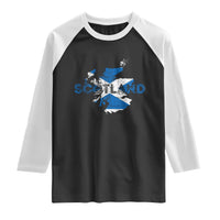 Scotland Map Saltire Flag Scottish Heritage Raglan Shirt Vintage Country Pride