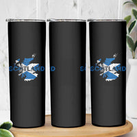 Scotland Map Saltire Flag Scottish Heritage Skinny Tumbler Vintage Country Pride