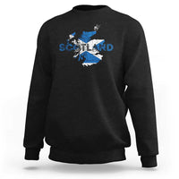 Scotland Map Saltire Flag Scottish Heritage Sweatshirt Vintage Country Pride