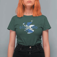 Scotland Map Saltire Flag Scottish Heritage T Shirt For Women Vintage Country Pride