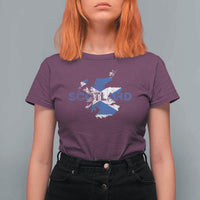 Scotland Map Saltire Flag Scottish Heritage T Shirt For Women Vintage Country Pride