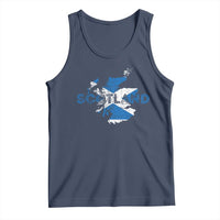 Scotland Map Saltire Flag Scottish Heritage Tank Top Vintage Country Pride
