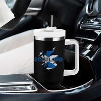 Scotland Map Saltire Flag Scottish Heritage Tumbler With Handle Vintage Country Pride