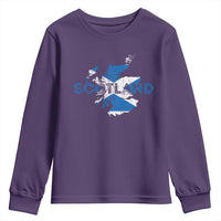 Scotland Map Saltire Flag Scottish Heritage Youth Sweatshirt Vintage Country Pride