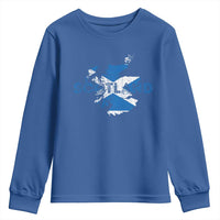 Scotland Map Saltire Flag Scottish Heritage Youth Sweatshirt Vintage Country Pride
