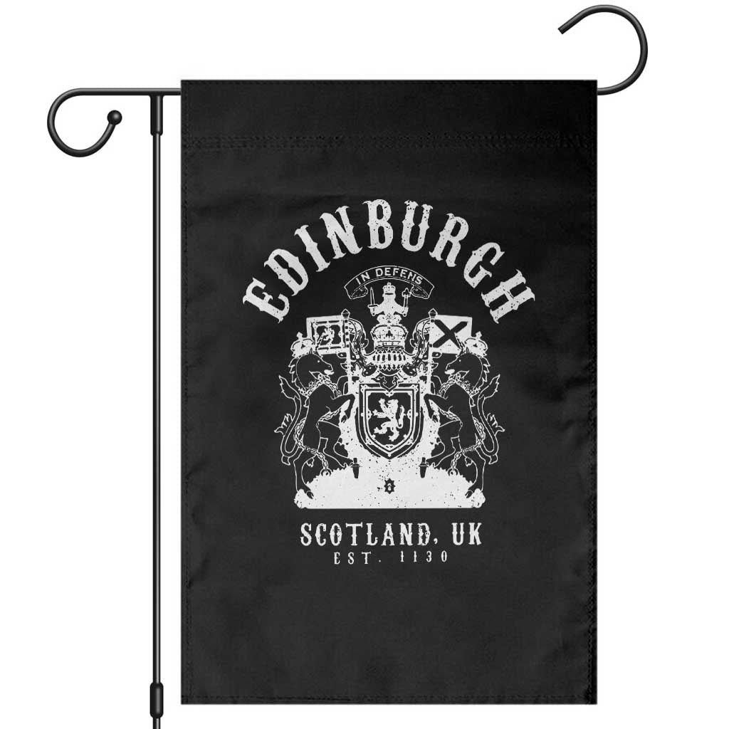 Edinburgh Scotland UK Est 1130 Garden Flag Royal Coat of Arms In Defens Historic Crest Graphic TS02
