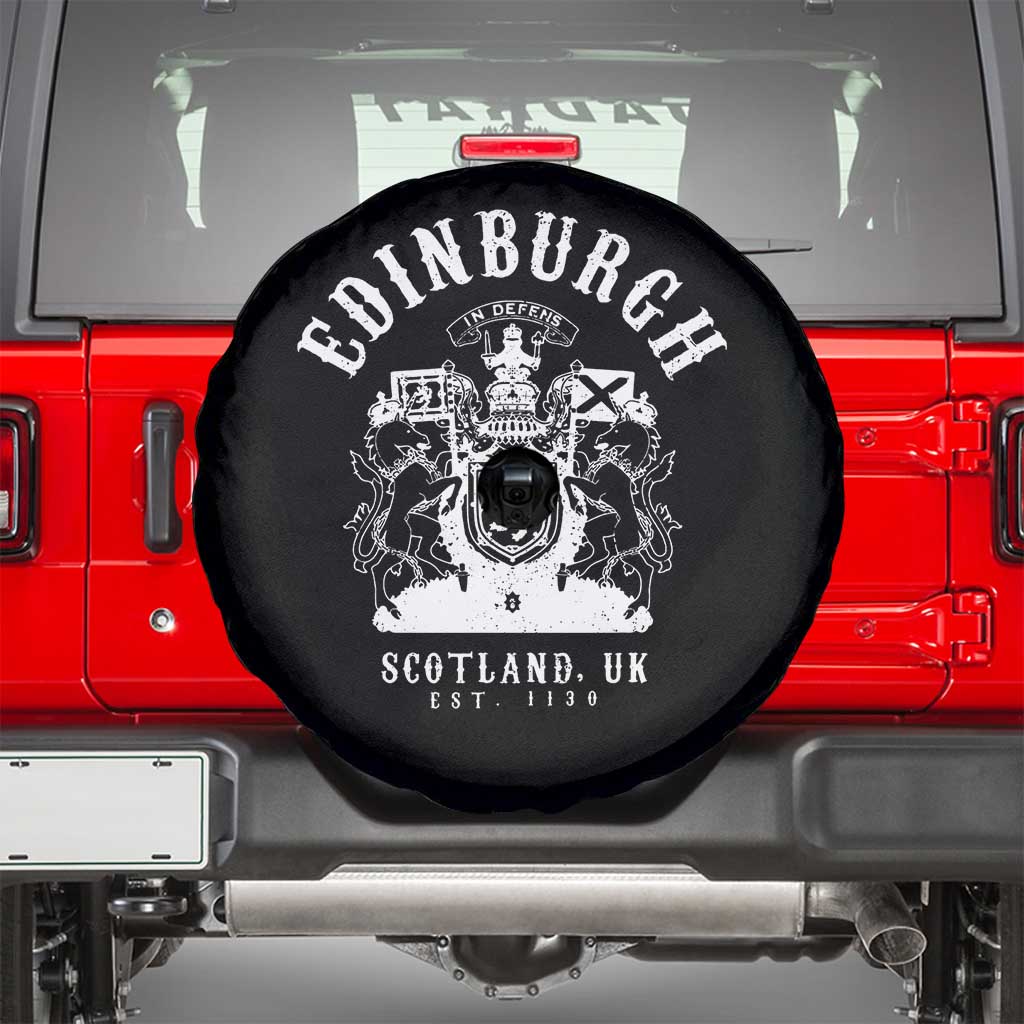 Edinburgh Scotland UK Est 1130 Spare Tire Cover Royal Coat of Arms In Defens Historic Crest Graphic