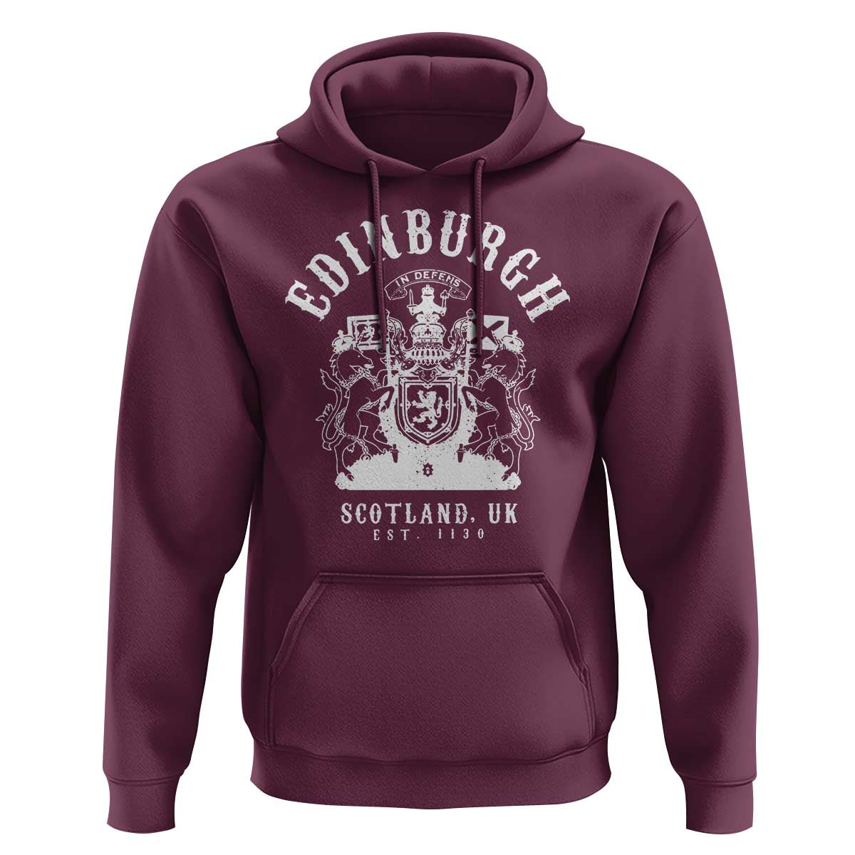 Edinburgh Scotland UK Est 1130 Hoodie Royal Coat of Arms In Defens Historic Crest Graphic