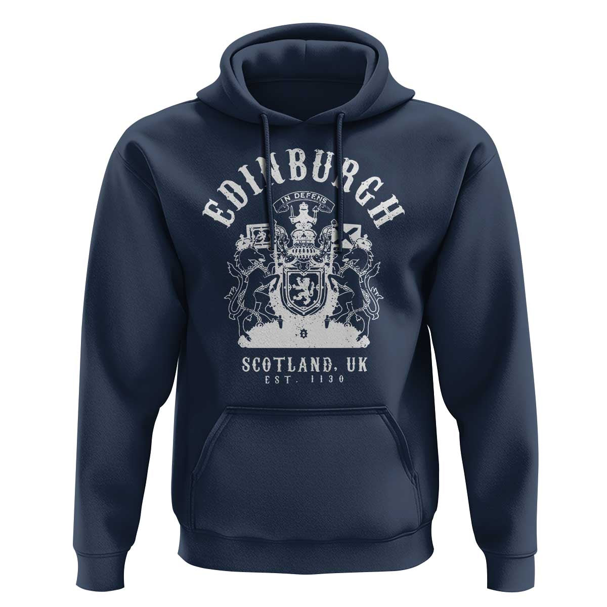Edinburgh Scotland UK Est 1130 Hoodie Royal Coat of Arms In Defens Historic Crest Graphic