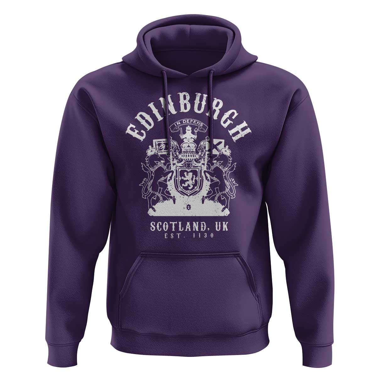 Edinburgh Scotland UK Est 1130 Hoodie Royal Coat of Arms In Defens Historic Crest Graphic