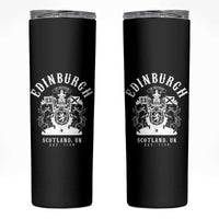 Edinburgh Scotland UK Est 1130 Skinny Tumbler Royal Coat of Arms In Defens Historic Crest Graphic