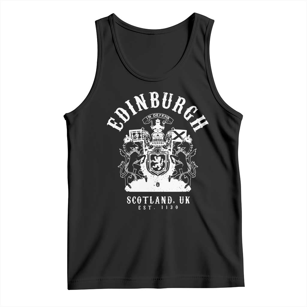 Edinburgh Scotland UK Est 1130 Tank Top Royal Coat of Arms In Defens Historic Crest Graphic