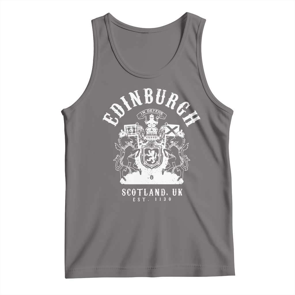 Edinburgh Scotland UK Est 1130 Tank Top Royal Coat of Arms In Defens Historic Crest Graphic