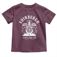 Edinburgh Scotland UK Est 1130 Toddler T Shirt Royal Coat of Arms In Defens Historic Crest Graphic