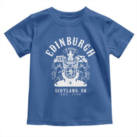 Edinburgh Scotland UK Est 1130 Toddler T Shirt Royal Coat of Arms In Defens Historic Crest Graphic
