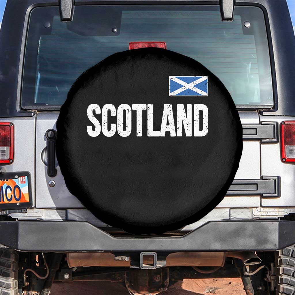 Scotland Saltire Flag Minimalist Athletic College Style Spare Tire Cover