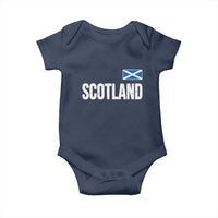 Scotland Saltire Flag Minimalist Athletic College Style Baby Onesie