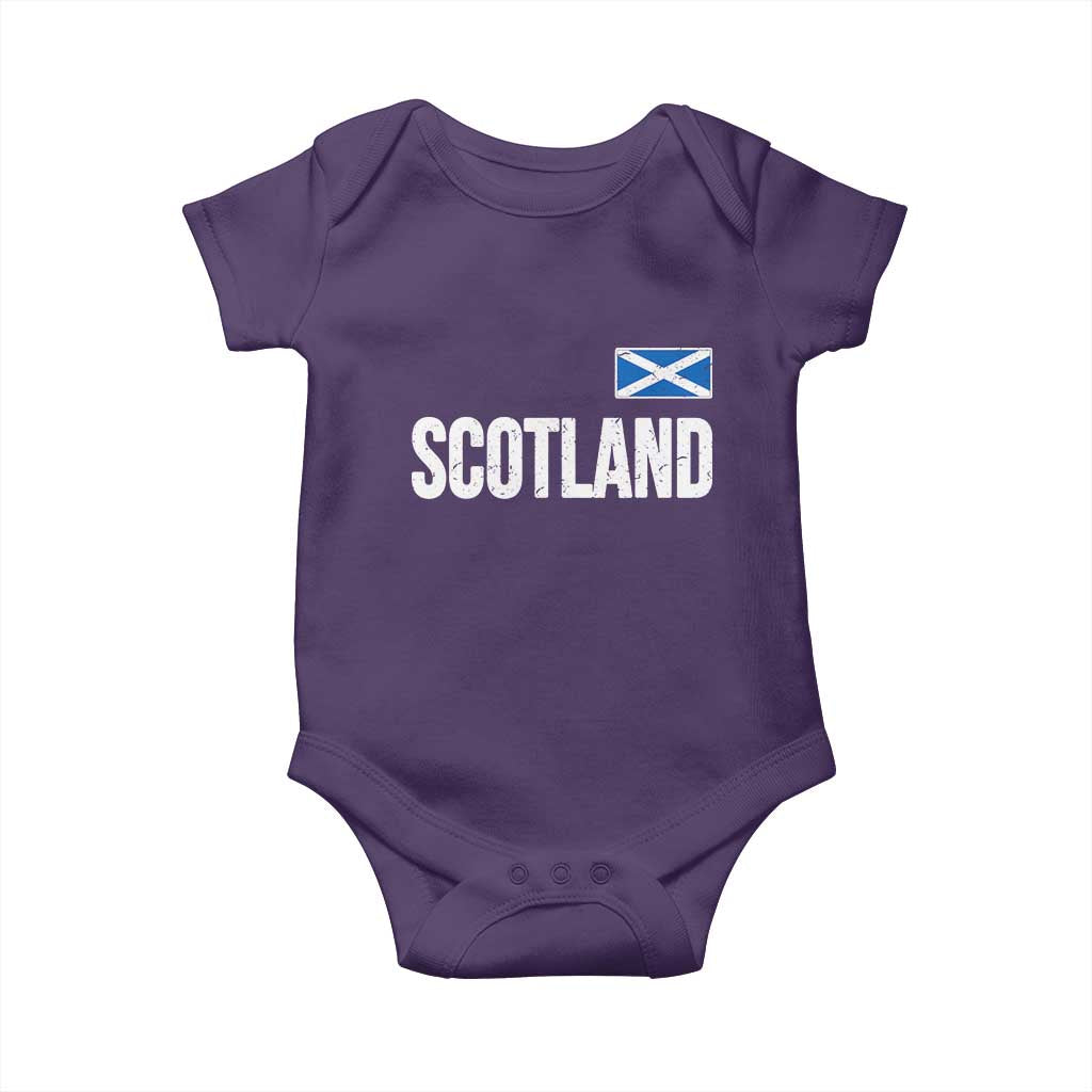 Scotland Saltire Flag Minimalist Athletic College Style Baby Onesie