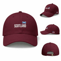 Scotland Saltire Flag Minimalist Athletic College Style Baseball Cap