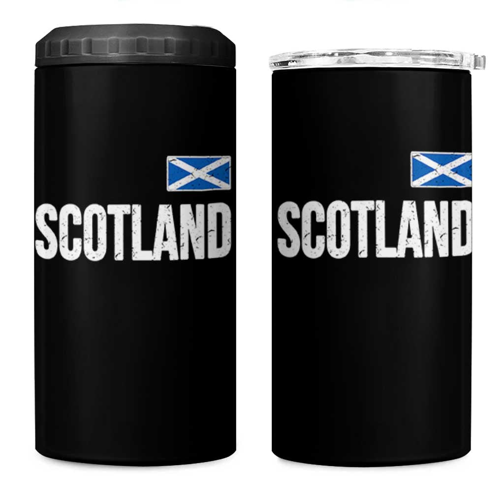 Scotland Saltire Flag Minimalist Athletic College Style 4 in 1 Can Cooler Tumbler