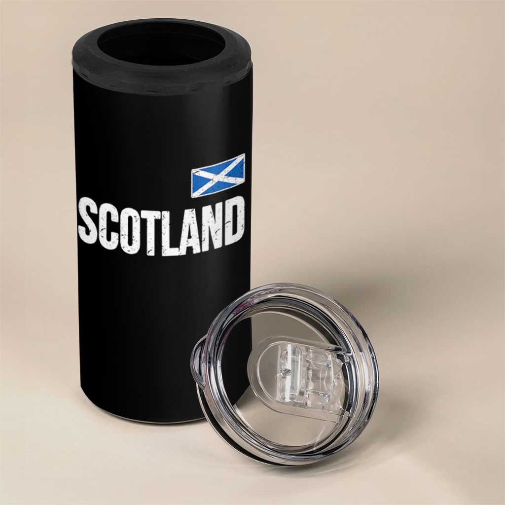 Scotland Saltire Flag Minimalist Athletic College Style 4 in 1 Can Cooler Tumbler