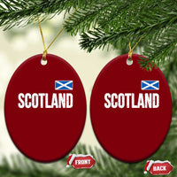 Scotland Saltire Flag Minimalist Athletic College Style Ceramic Ornament