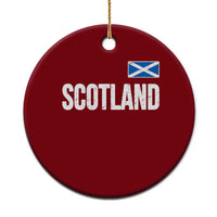 Scotland Saltire Flag Minimalist Athletic College Style Ceramic Ornament