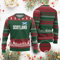 Scotland Saltire Flag Minimalist Athletic College Style Ugly Christmas Sweater