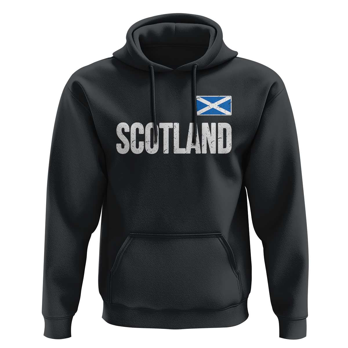 Scotland Saltire Flag Minimalist Athletic College Style Hoodie
