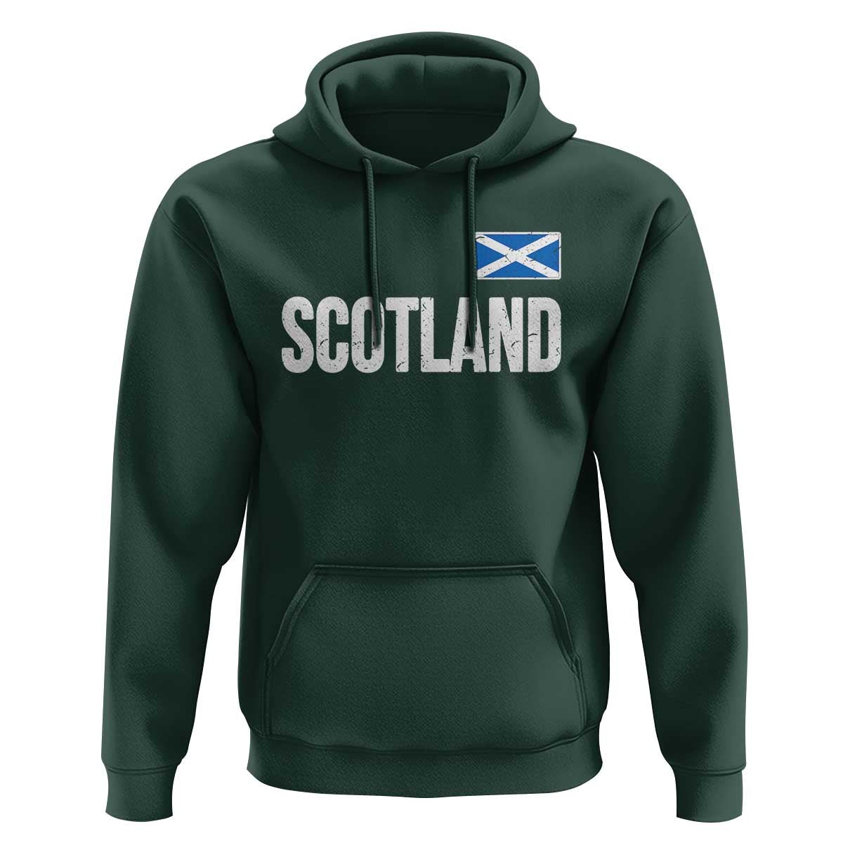 Scotland Saltire Flag Minimalist Athletic College Style Hoodie