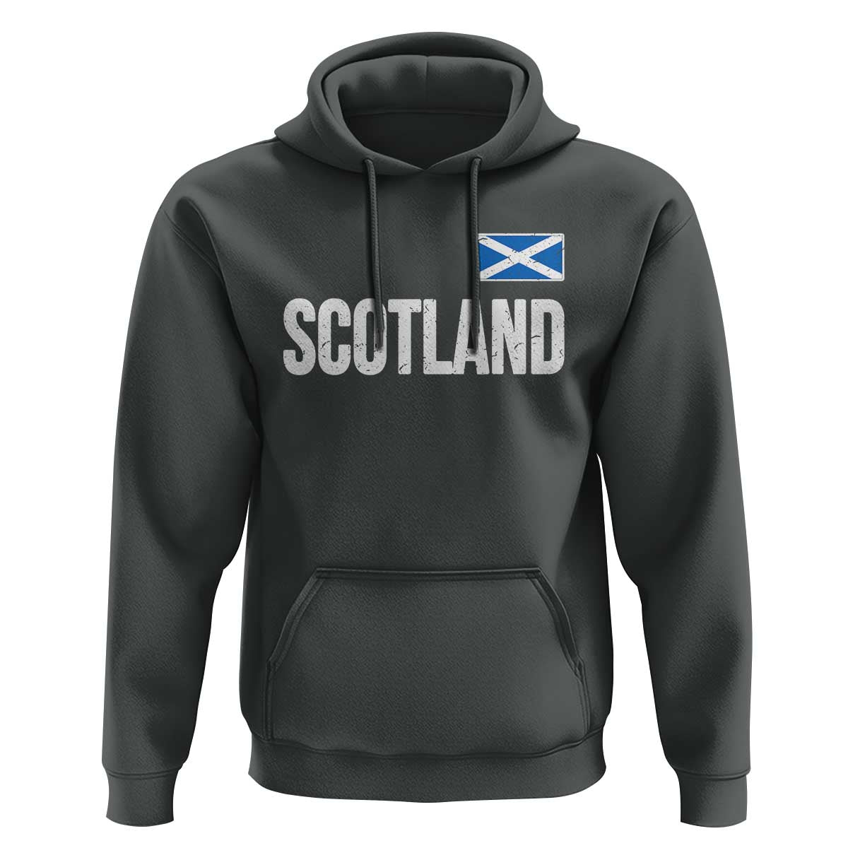 Scotland Saltire Flag Minimalist Athletic College Style Hoodie